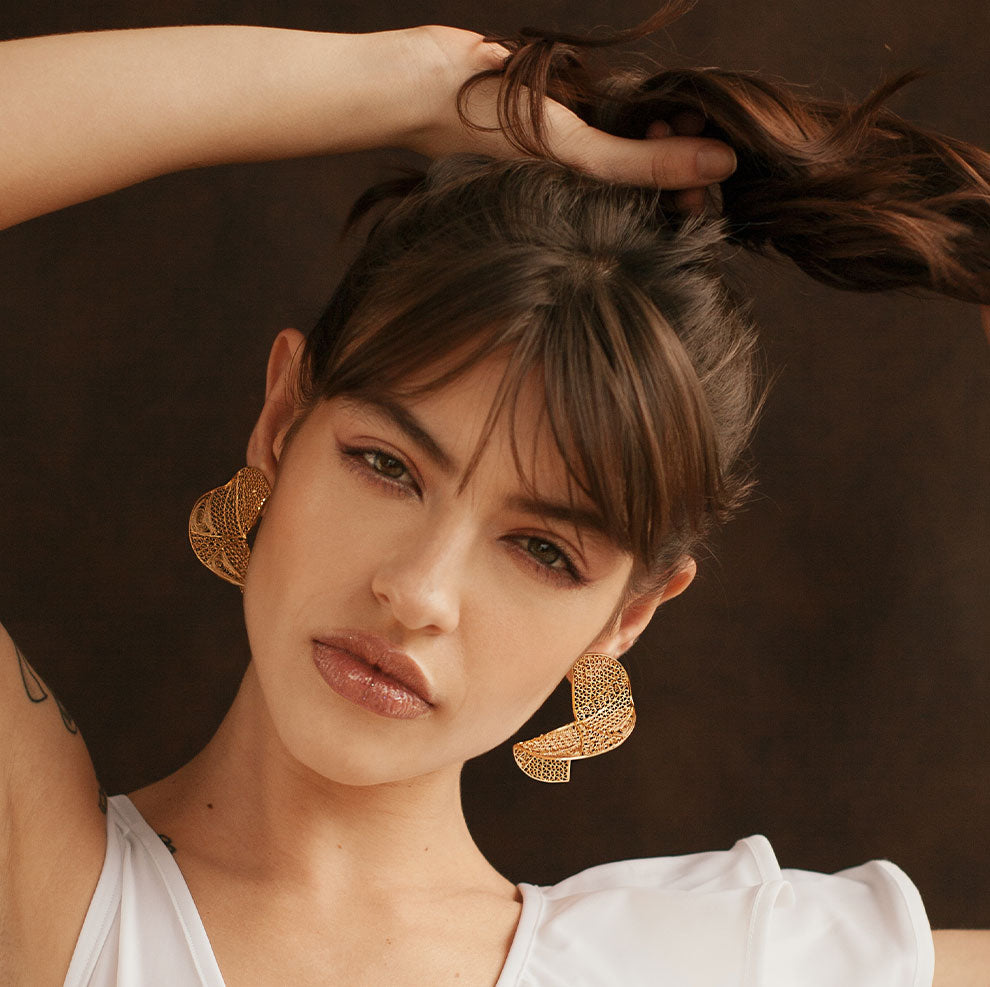 Aretes contorsionista Filigrana
