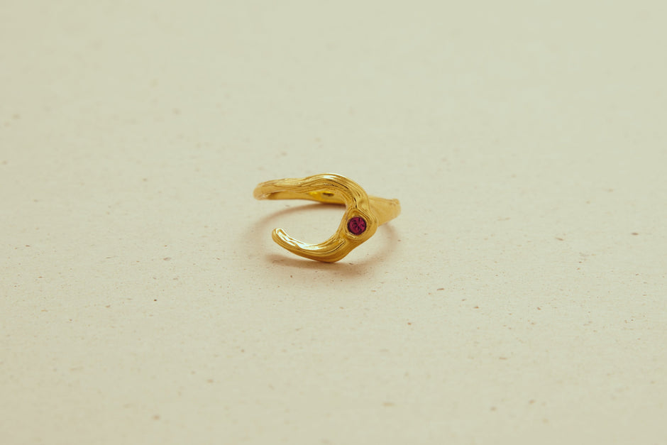 Anillo Soul con Baño de Oro de 24 kt de 5 Micras