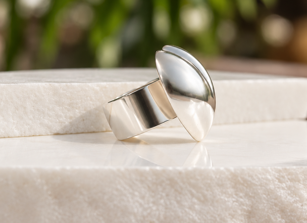 Anillo Flow En Bronce con Baño en Plata ley 925