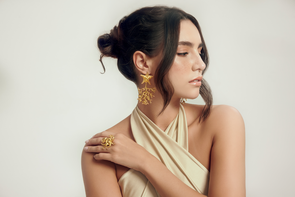 Aretes Estrella Coral