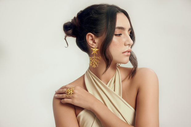 Aretes Estrella Coral