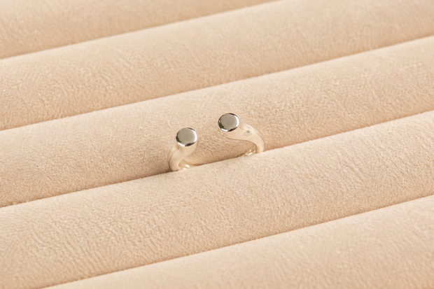 Anillo Eger en Bronce con Baño en Plata Ley 925