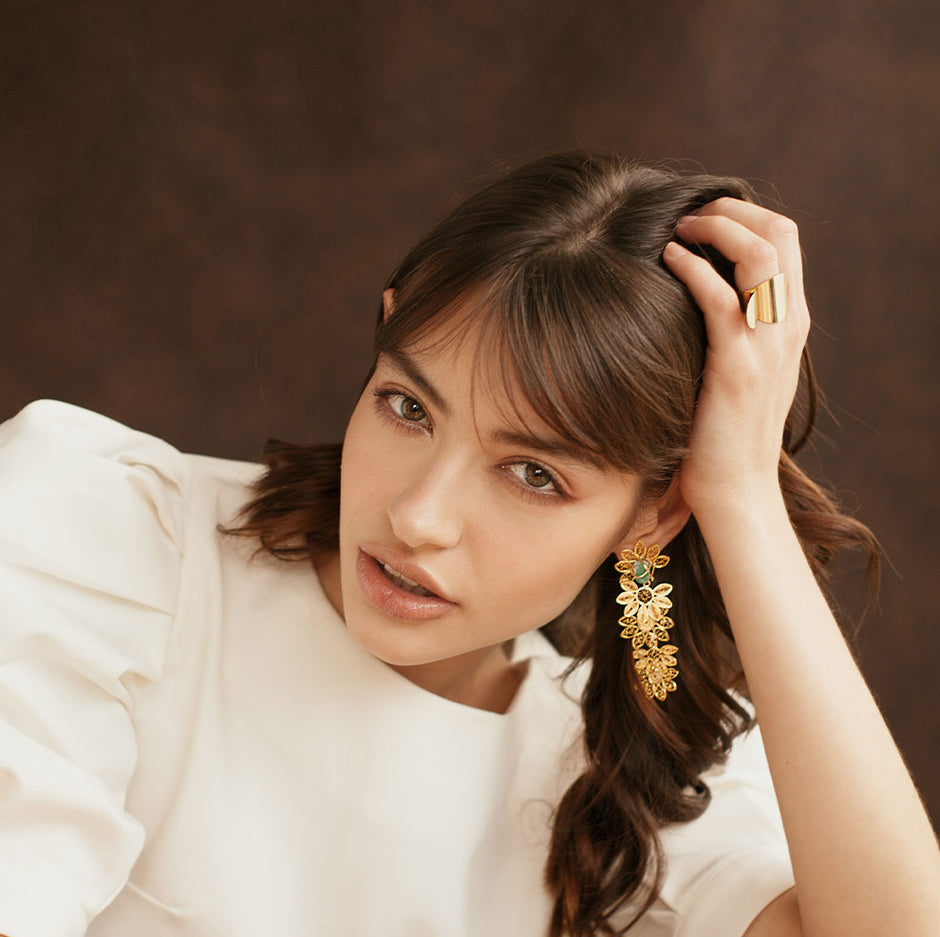 Emerald Scale Earrings