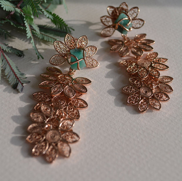 Aretes Báscula Esmeralda