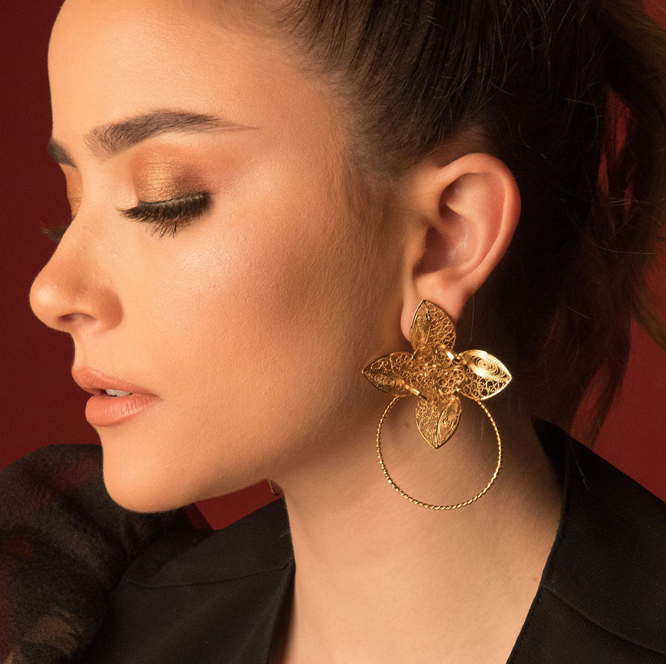 Arete Gardenia Filigrana