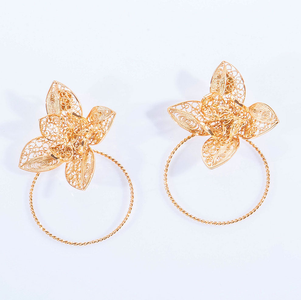 Arete Gardenia Filigrana